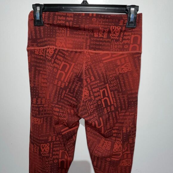 Lululemon Wunder Train Contour Fit HR Tight Ombre Red Multi Size : 8 - Picture 6 of 10